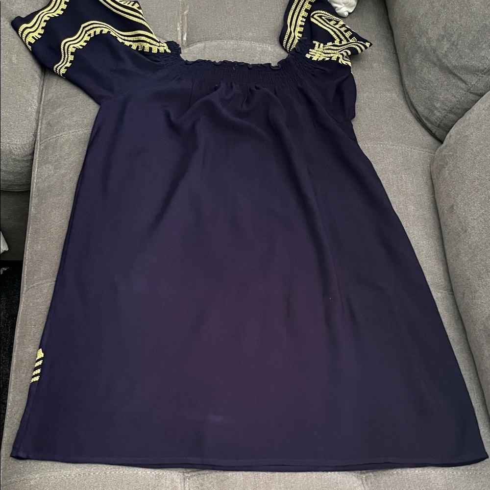Chelsea & Violet Navy and Yellow Blouse - Picture 7 of 9